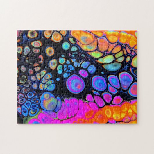 abstrakte Wirbel Regenbogen-Psychedelik Puzzle (Horizontal)