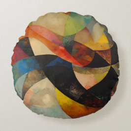 Abstrakte Wirbel Rundes Kissen