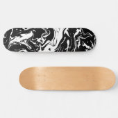 Abstrakte Wirbel Schwarz/Weiß (aktualisiertes Desi Skateboard (Horizontal)