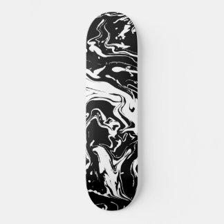 Abstrakte Wirbel Schwarz/Weiß (aktualisiertes Desi Skateboard