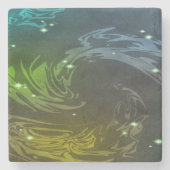 Abstrakte Wirbel Steinuntersetzer (Vorderseite)