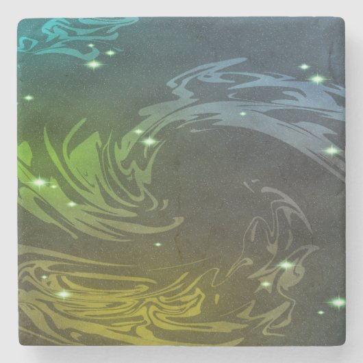 Abstrakte Wirbel Steinuntersetzer (Vorderseite)