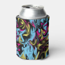 Abstrakte Wirbel von Schwarz-Gelb-Rosa-Blau Lila