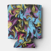 Abstrakte Wirbel von Schwarz-Gelb-Rosa-Blau Lila Dosenkühler (Rückseite)