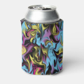 Abstrakte Wirbel von Schwarz-Gelb-Rosa-Blau Lila Dosenkühler (Kanne Rückseite)