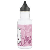 Abstrakte, wirbelfarbene Lavendel und Monogramm Edelstahlflasche (Rechts)