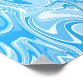 Abstrakte Wirbelkunst - Blau Poster (Ecke)