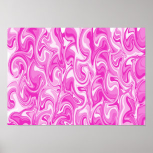 Abstrakte Wirbelkunst - Magenta Poster