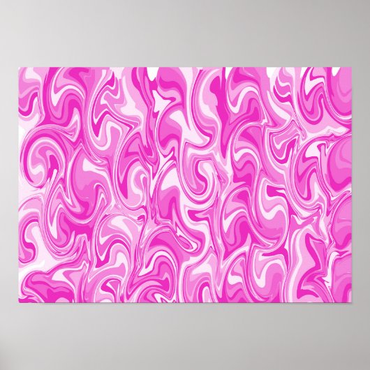 Abstrakte Wirbelkunst - Magenta Poster (Vorne)