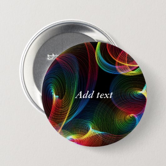 Abstrakte wirbelnde Farbvorlage Button (Vorne & Hinten)