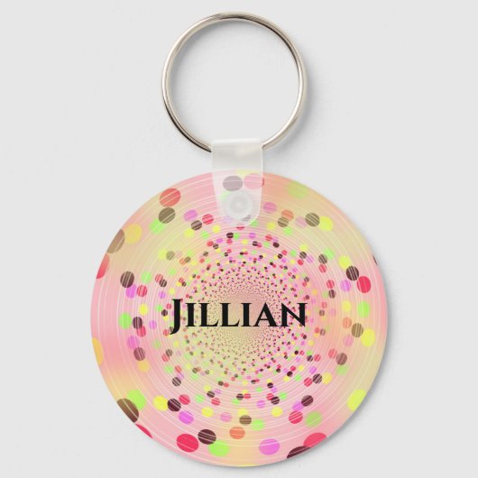 Abstrakte Wirble Bohnen Schlüsselanhänger (Vorderseite)