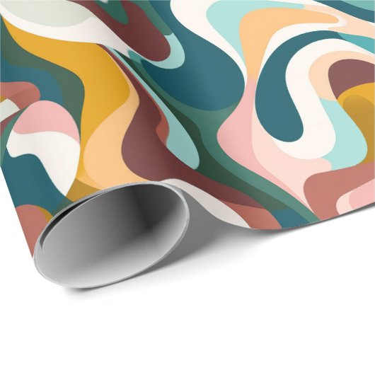 Abstrakte, Wirble Formen Geschenkpapier (Rolleneckpunkt)