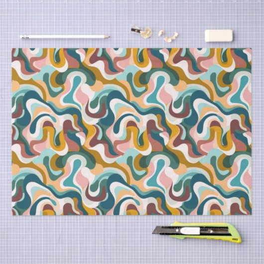 Abstrakte, Wirble Formen Seidenpapier (Handwerk)