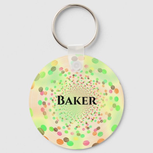 Abstrakte Wirble Punkte Schlüsselanhänger (Vorderseite)