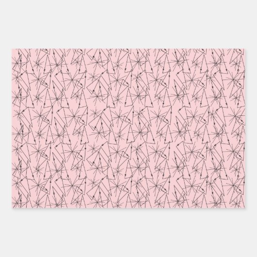 Abstrakte Wire Tree Art aus dem Mittelalter Geschenkpapier Set (Vorderseite 2)