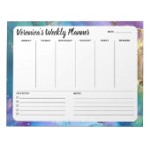 Abstrakte Woche sichern, um Notepad-Planer aufzuli Notizblock (Vorderseite)