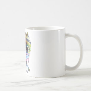 Abstrakte Wolf-Silhouette Kaffeetasse