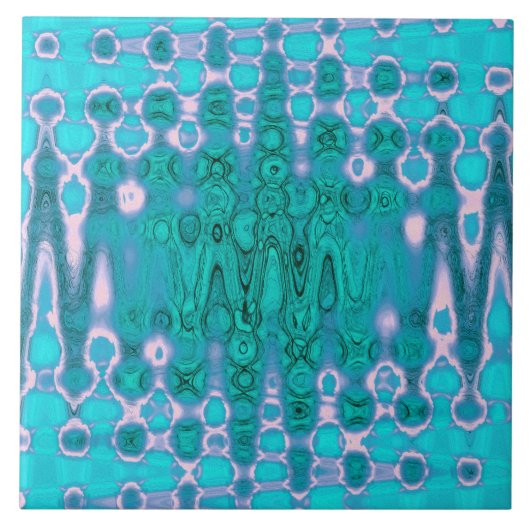 Abstrakte Wolken aus Aqua und rosa Gefärbte Krawat Fliese (Vorderseite)