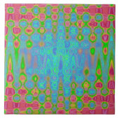 Abstrakte Wolken aus Rot und Blauer Gefärbte Krawa Fliese (Vorderseite)