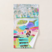 Abstrakte Wolken Badhandtuch Set (Handtuch)