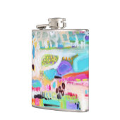 Abstrakte Wolken Flachmann (Links)