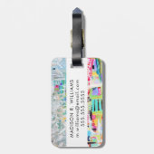 Abstrakte Wolken Gepäckanhänger (Rückseite vertikal)