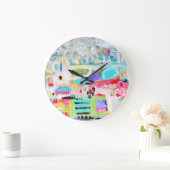 Abstrakte Wolken Große Wanduhr (Zuhause)