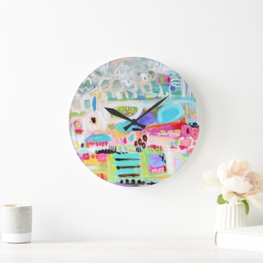 Abstrakte Wolken Große Wanduhr (Zuhause)