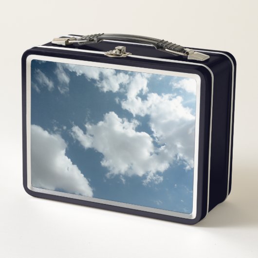 Abstrakte Wolken Himmel Fotografie Metall Brotdose (Vorderseite)