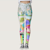Abstrakte Wolken Leggings (Vorderseite)