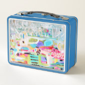 Abstrakte Wolken Metall Lunch Box (Rückseite)