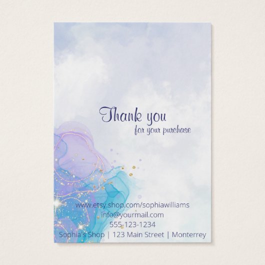 Abstrakte Wolken mit Schmuckkarte (Rückseite)