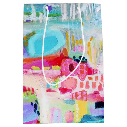 Abstrakte Wolken Mittlere Geschenktüte (Vorderseite)