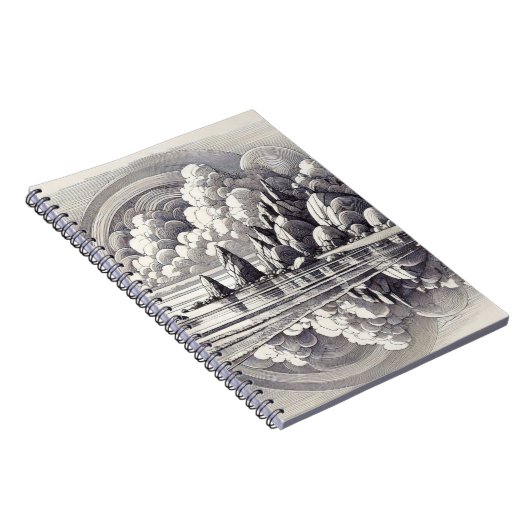 Abstrakte Wolken | Notebook-Journal Notizblock (Rechte Seite)