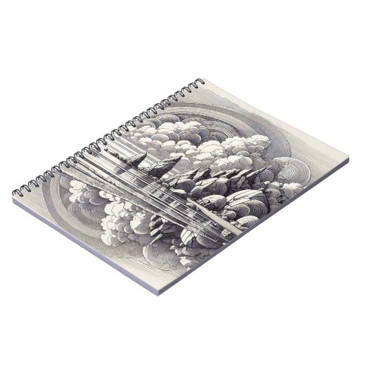 Abstrakte Wolken | Notebook-Journal Notizblock (Linke Seite)