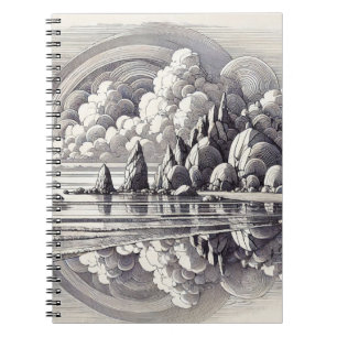 Abstrakte Wolken Notebook-Journal Notizblock