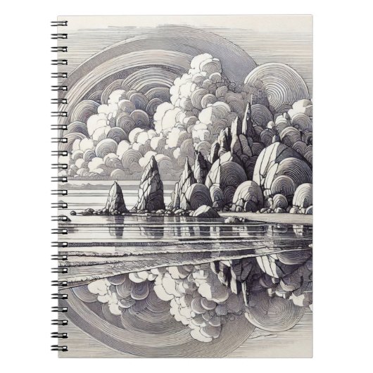 Abstrakte Wolken | Notebook-Journal Notizblock (Vorderseite)