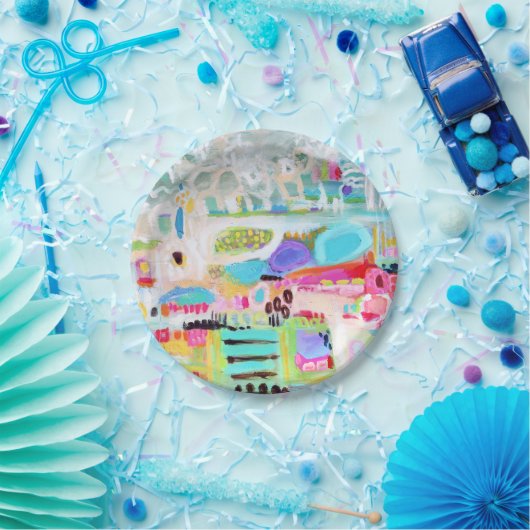 Abstrakte Wolken Pappteller (Party)