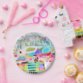 Abstrakte Wolken Pappteller (Party)