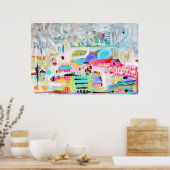 Abstrakte Wolken Poster (Küche)