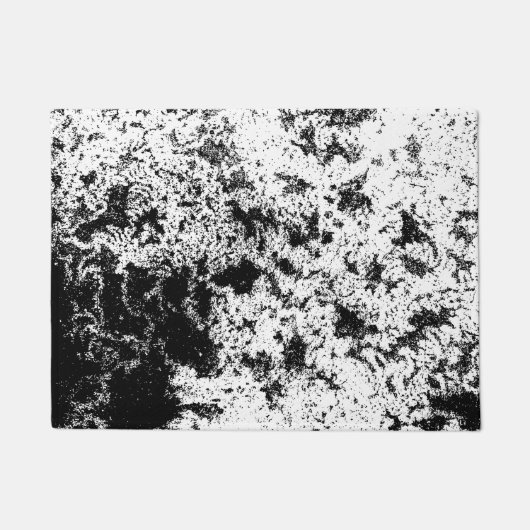 Abstrakte Wolkenbildung in Schwarz und Weiß Fußmatte (Vorderseite)