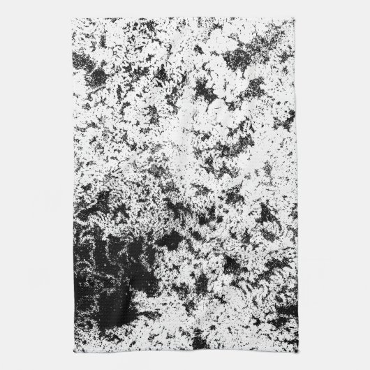 Abstrakte Wolkenbildung in Schwarz und Weiß Geschirrtuch (Vertikal)