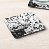 Abstrakte Wolkenbildung in Schwarz und Weiß Getränkeuntersetzer (Linke Seite)