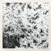 Abstrakte Wolkenbildung in Schwarz und Weiß Glasuntersetzer (Vorderseite)