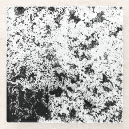 Abstrakte Wolkenbildung in Schwarz und Weiß Glasuntersetzer