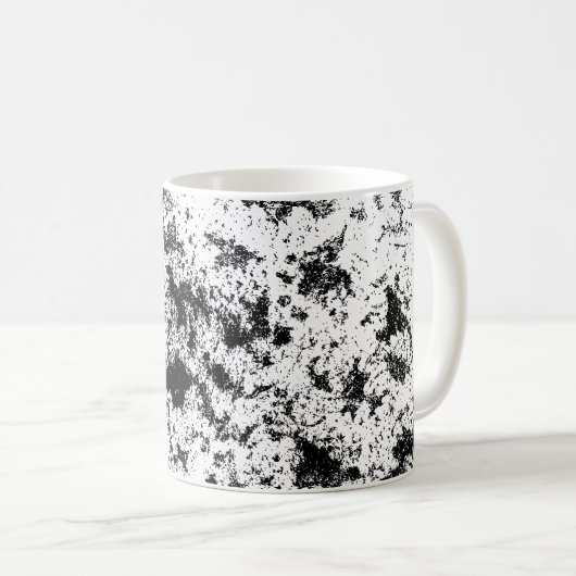 Abstrakte Wolkenbildung in Schwarz und Weiß Kaffeetasse (VorderseiteRechts)