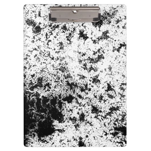 Abstrakte Wolkenbildung in Schwarz und Weiß Klemmbrett (Vorderseite)