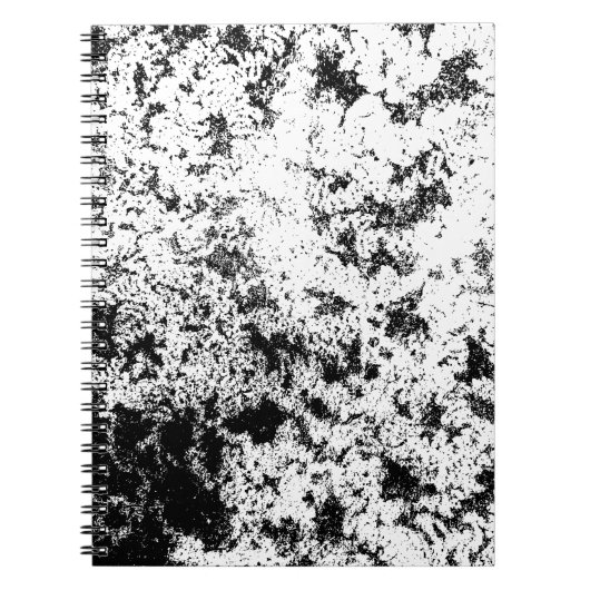 Abstrakte Wolkenbildung in Schwarz und Weiß Notizblock (Vorderseite)