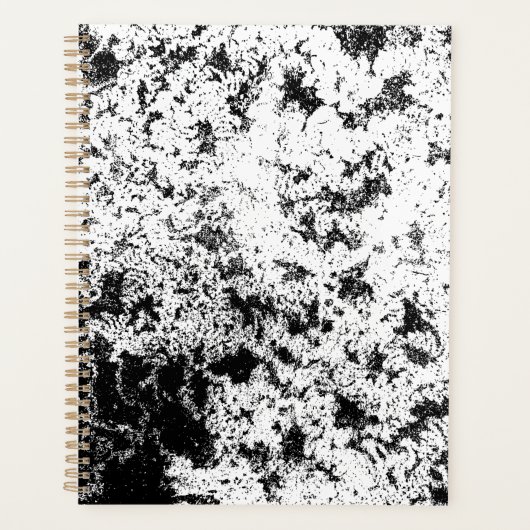 Abstrakte Wolkenbildung in Schwarz und Weiß Planer (Vorderseite)