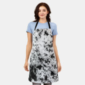 Abstrakte Wolkenbildung in Schwarz und Weiß Schürze (Getragen)